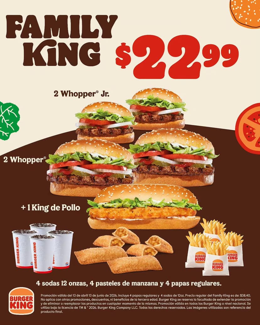 Combo Family King en Burger King