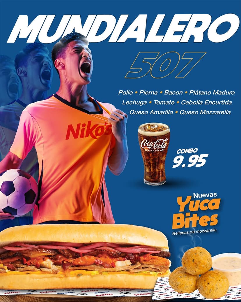 Combo Mundialero 507 en Niko's