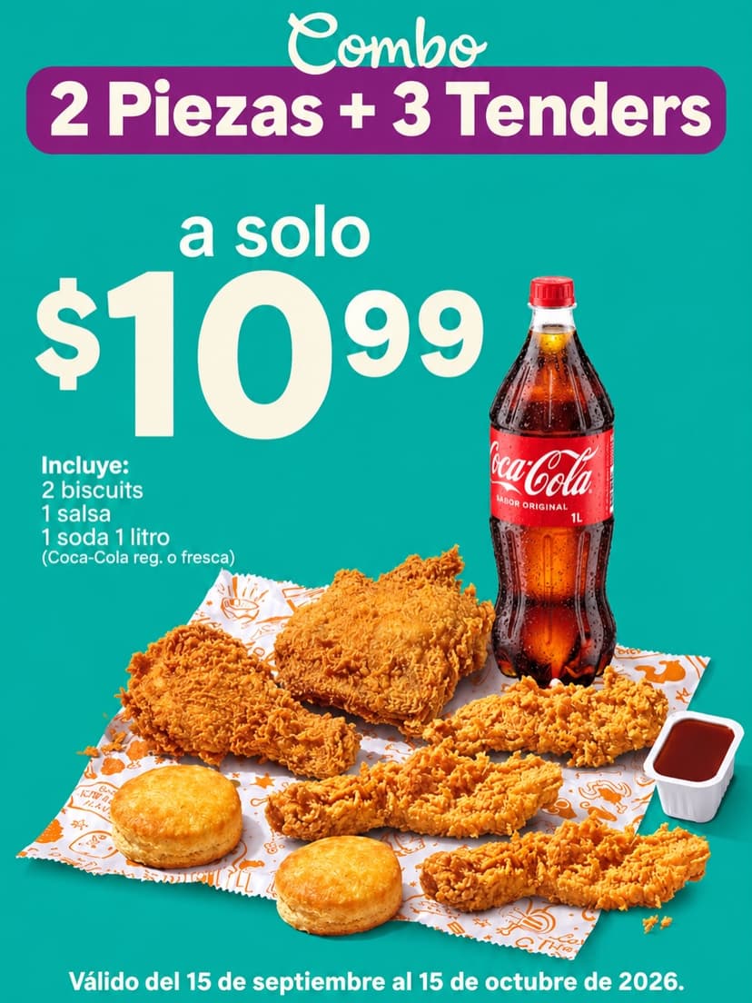 Combo 2 Piezas + 3 Tenders