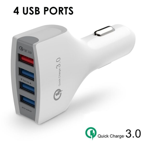 Cargador de auto con  4 puertos usb hasta 3.1 amp