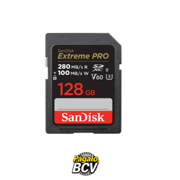 280mb/s V60 128Gb Tarjeta SanDisk Extreme PRO SDHC y SDXC UHS-II