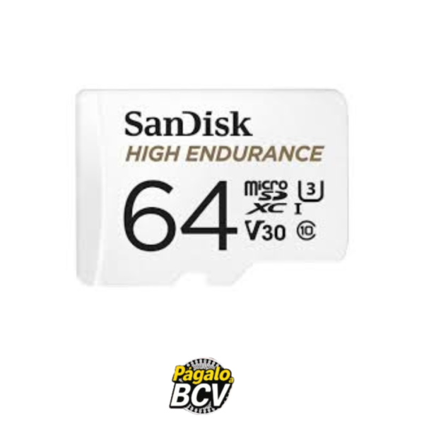 Memoria Microsd 64GB sandisk High Endurance de Alta Resistencia