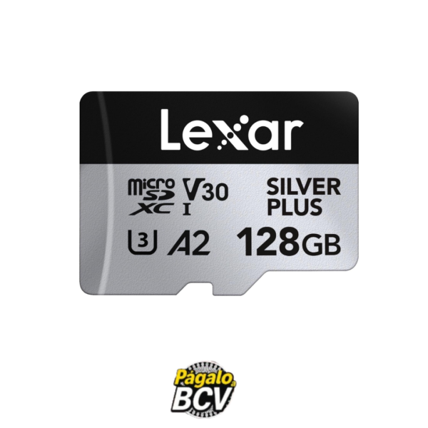 Memoria Microsd 128GB  lexar silver plus  V30 u3  hasta 205MB/s
